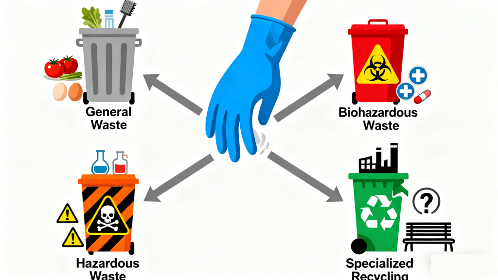 how to dispose of nitrile gloves